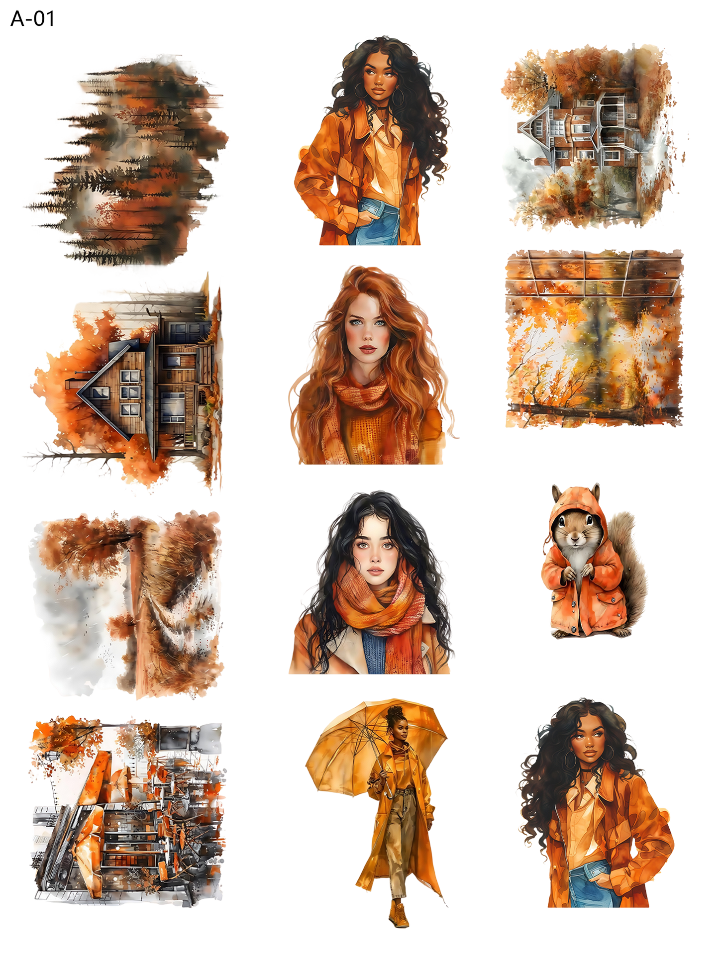 A01 embossed sticker A01 pre-cut embossed sticker (5.91*7.87 inch)