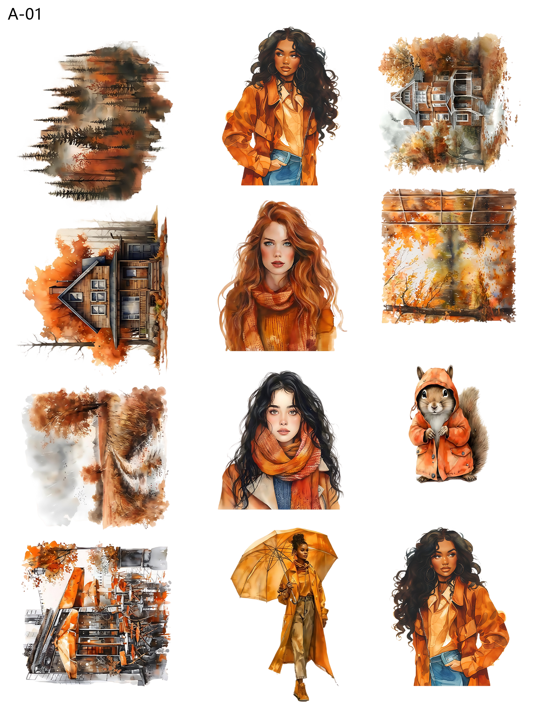 A01 embossed sticker A01 pre-cut embossed sticker (5.91*7.87 inch)