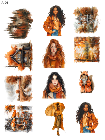 A01 embossed sticker A01 pre-cut embossed sticker (5.91*7.87 inch)