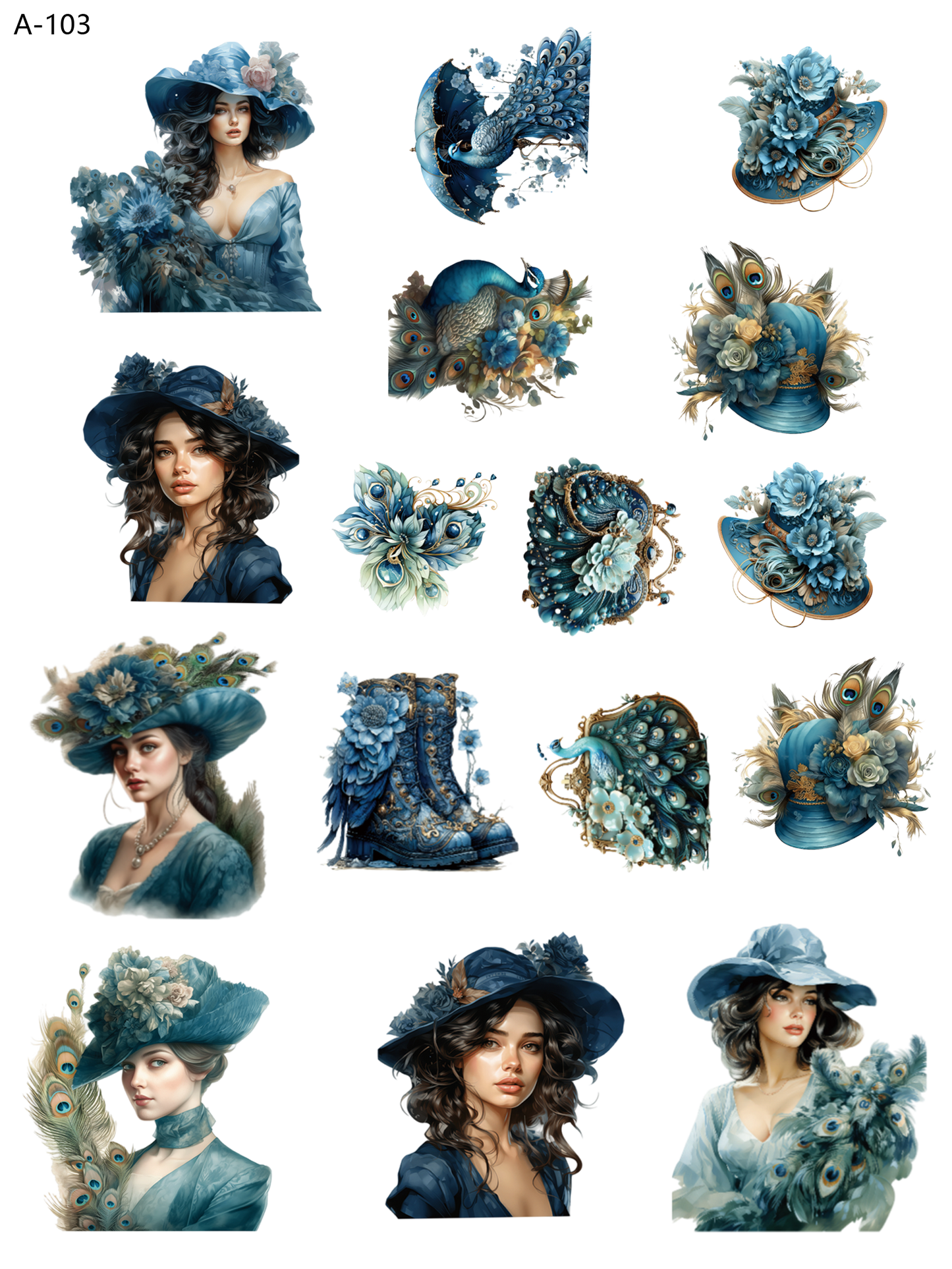 A103 embossed sticker A103 pre-cut embossed sticker (5.91*7.87 inch)