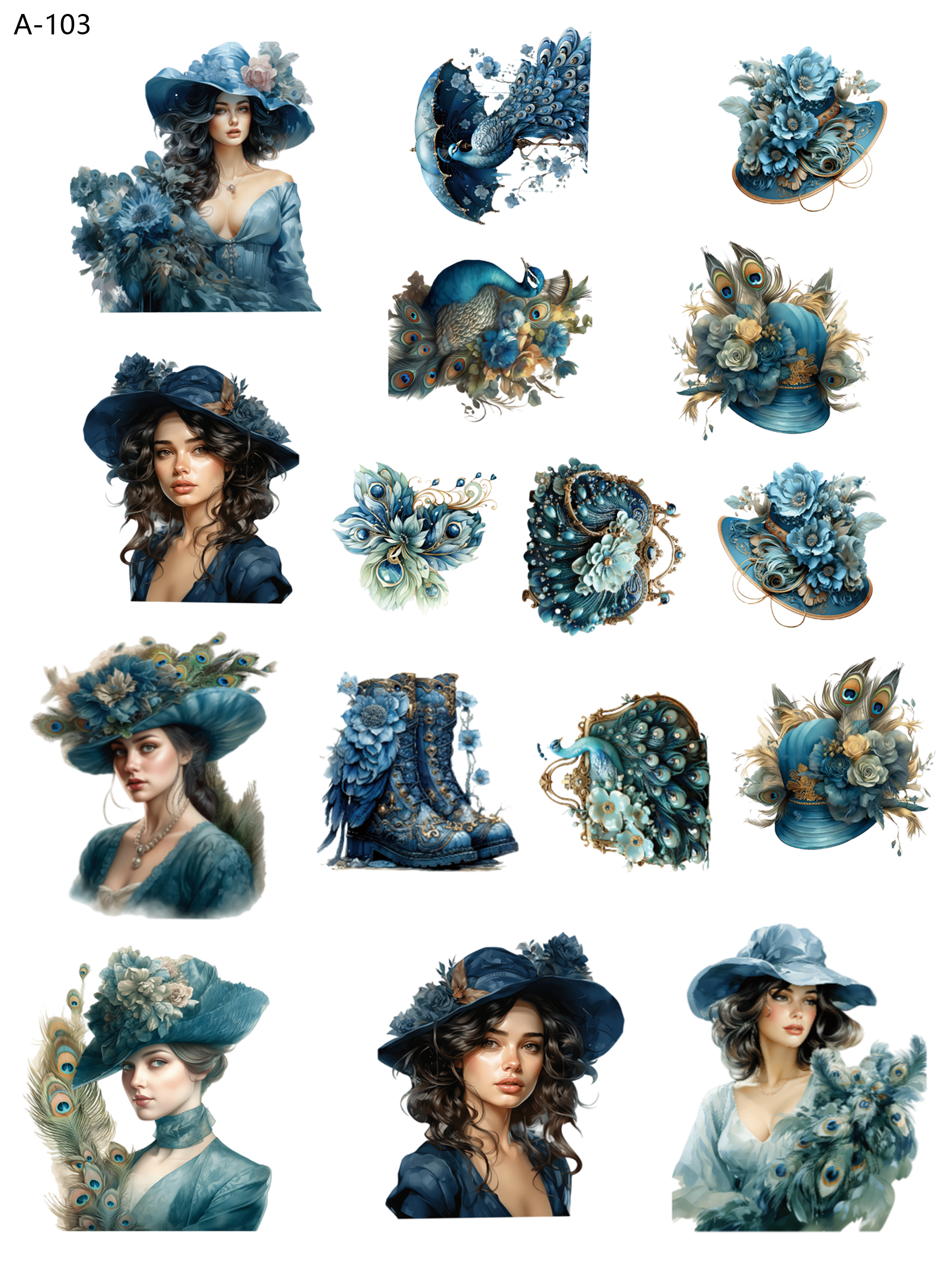 A103 embossed sticker A103 pre-cut embossed sticker (5.91*7.87 inch)