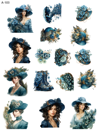 A103 embossed sticker A103 pre-cut embossed sticker (5.91*7.87 inch)