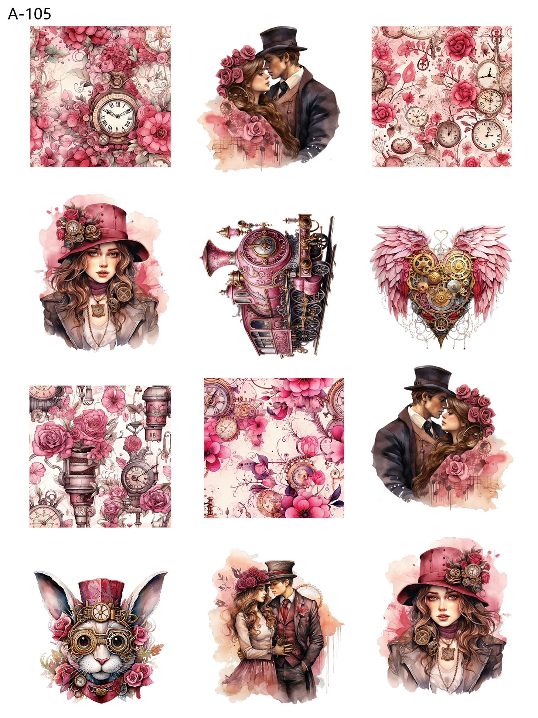 A105 embossed sticker A105 pre-cut embossed sticker (5.91*7.87 inch)