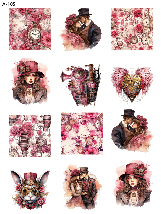 A105 embossed sticker A105 pre-cut embossed sticker (5.91*7.87 inch)