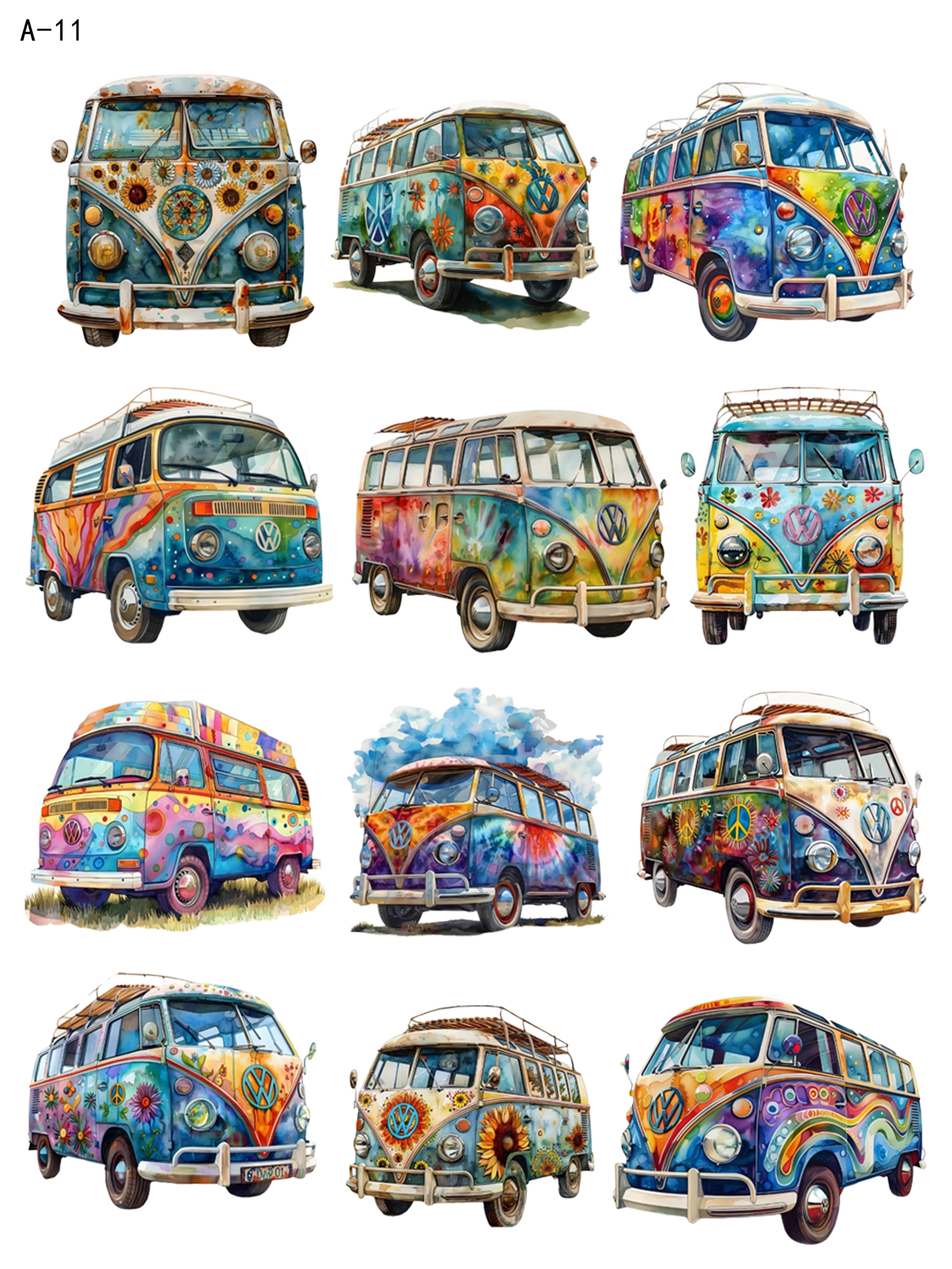 A11 embossed sticker A11 pre-cut embossed sticker (5.91*7.87 inch)