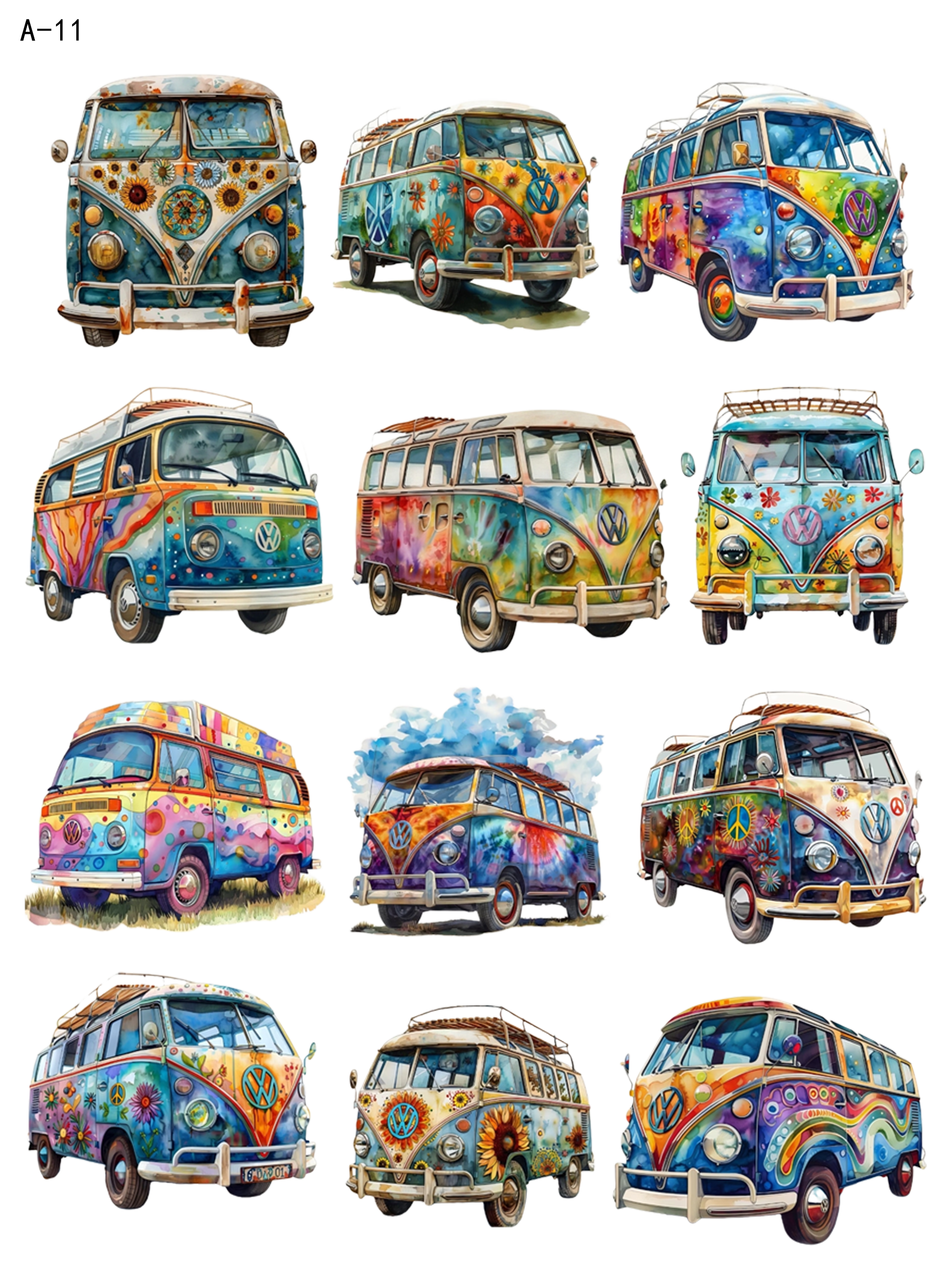 A11 embossed sticker A11 pre-cut embossed sticker (5.91*7.87 inch)