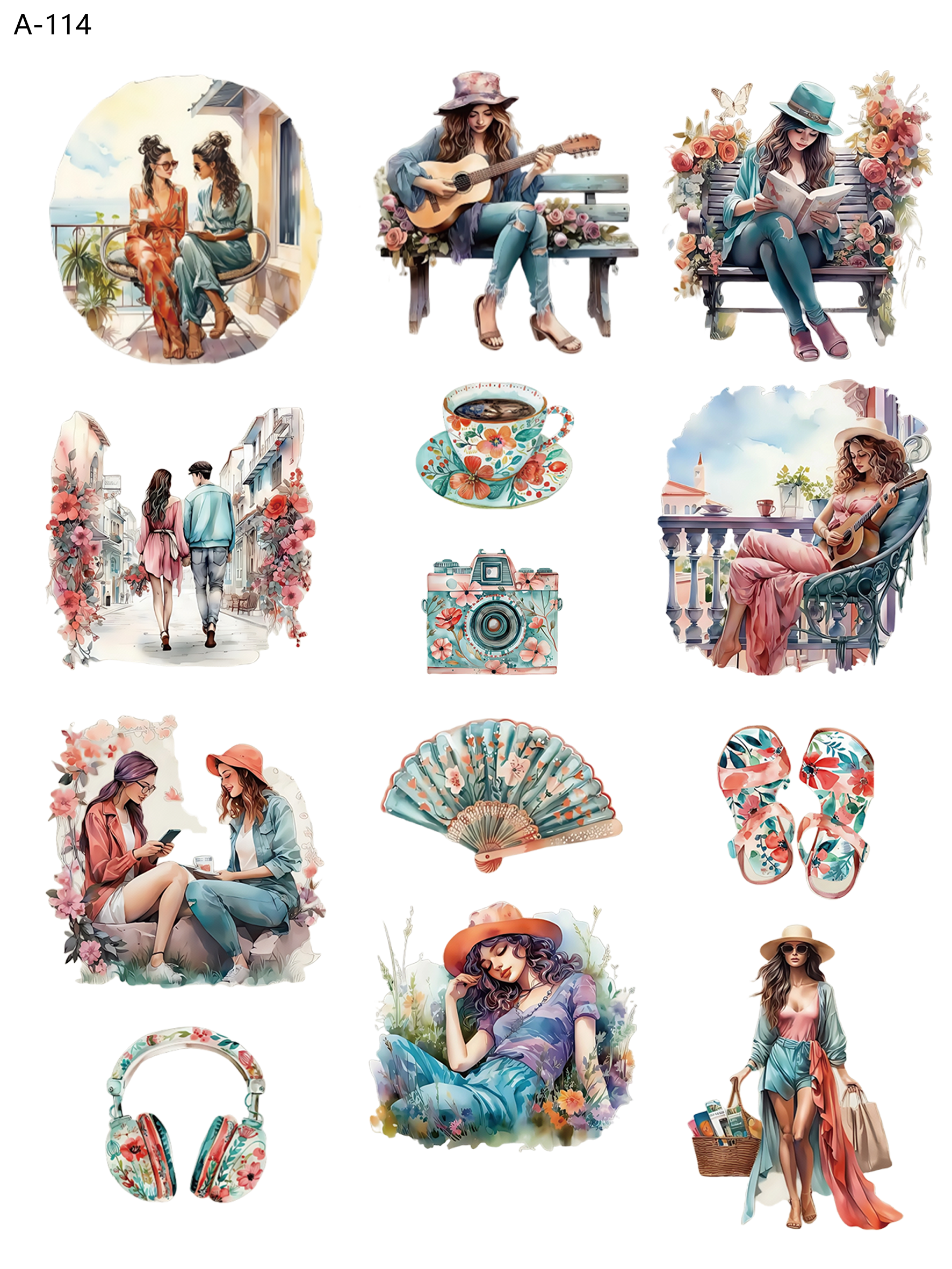 A114 embossed sticker A114 pre-cut embossed sticker (5.91*7.87 inch)