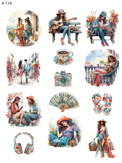 A114 embossed sticker A114 pre-cut embossed sticker (5.91*7.87 inch)