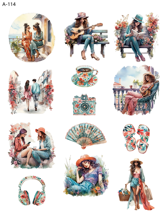 A114 embossed sticker A114 pre-cut embossed sticker (5.91*7.87 inch)