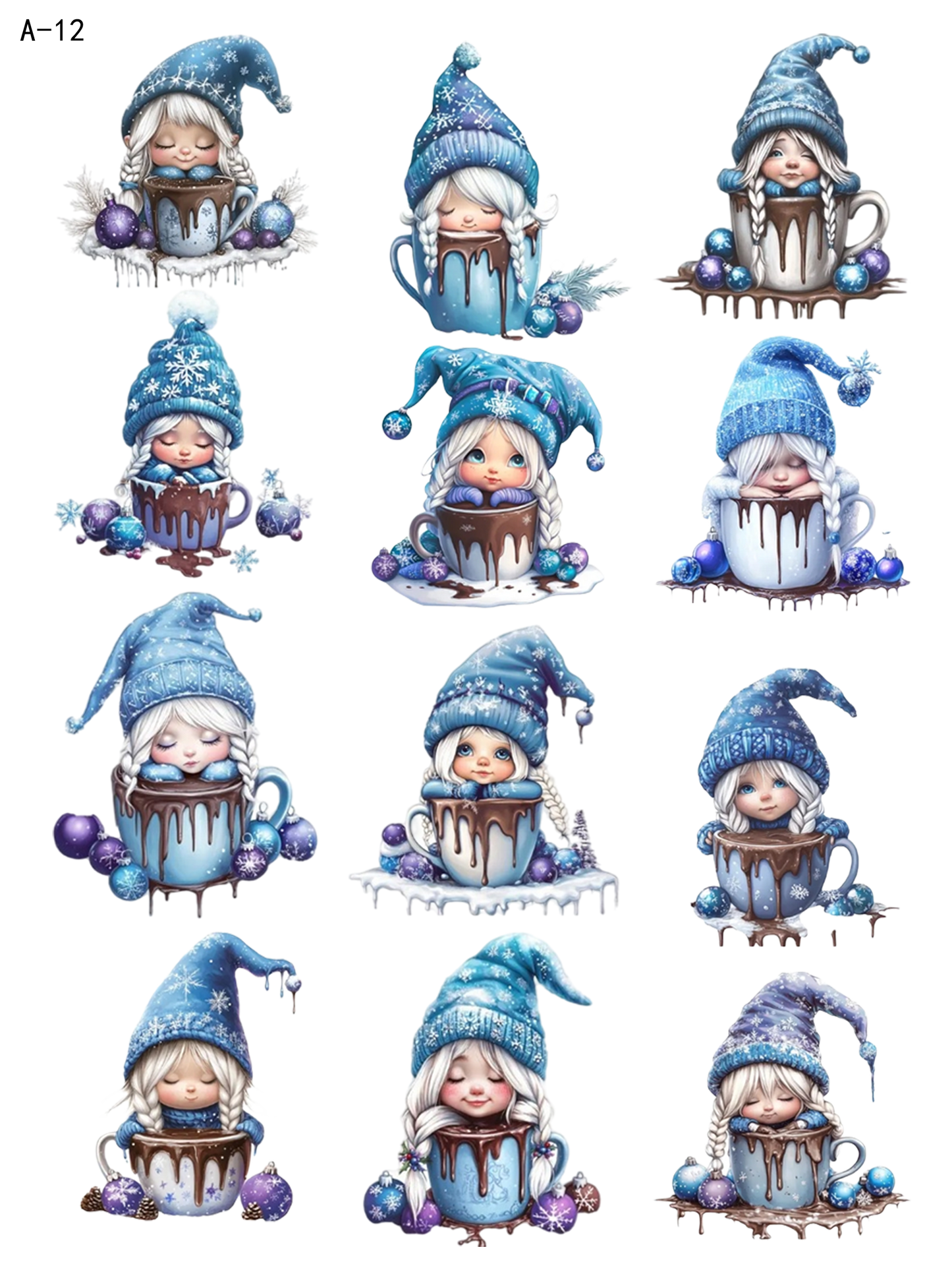 A12 embossed sticker A12 pre-cut embossed sticker (5.91*7.87 inch)