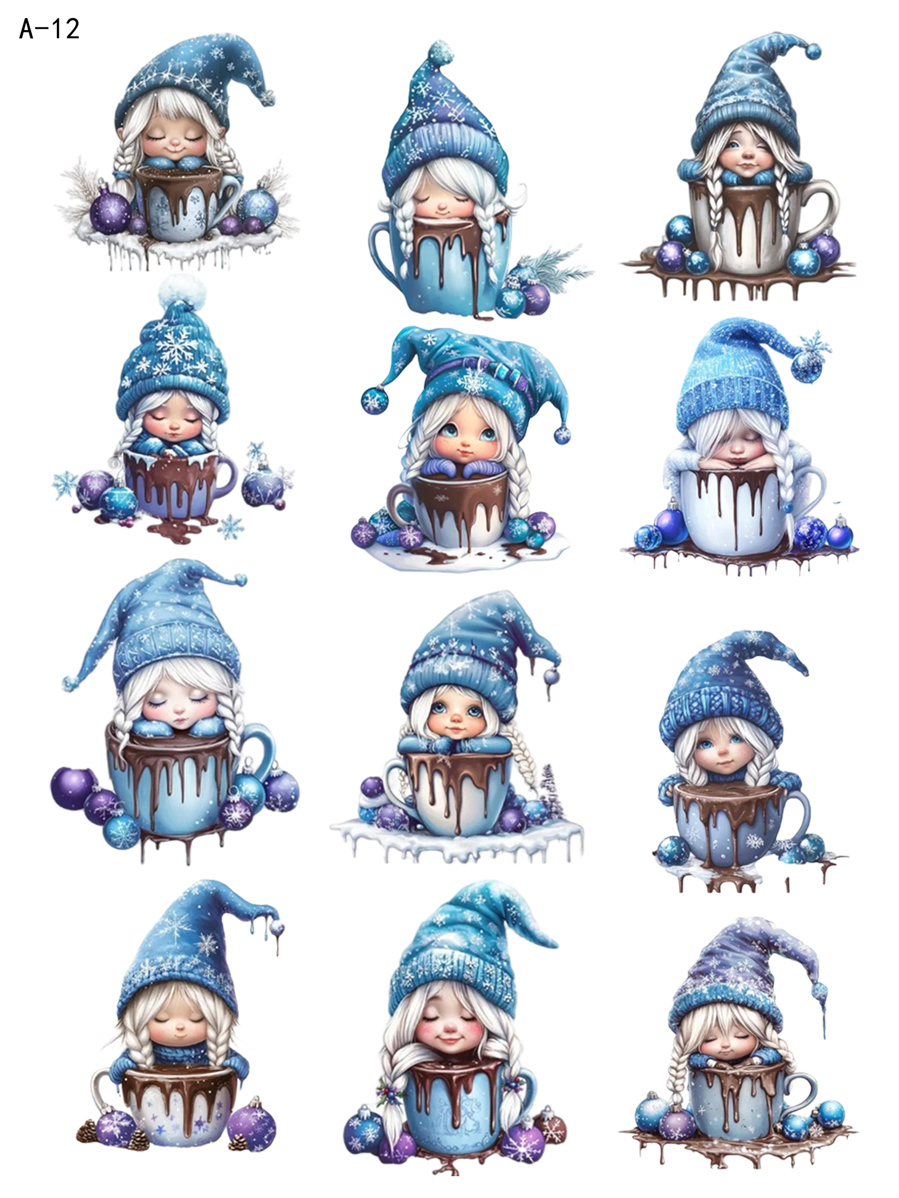 A12 embossed sticker A12 pre-cut embossed sticker (5.91*7.87 inch)