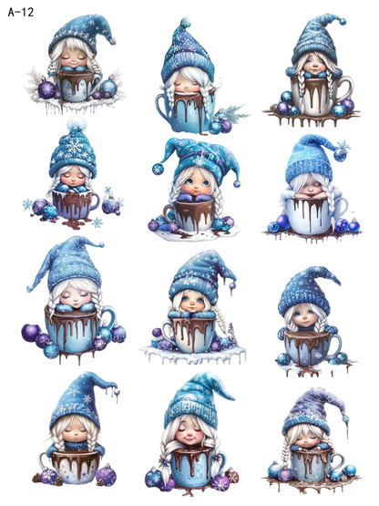 A12 embossed sticker A12 pre-cut embossed sticker (5.91*7.87 inch)