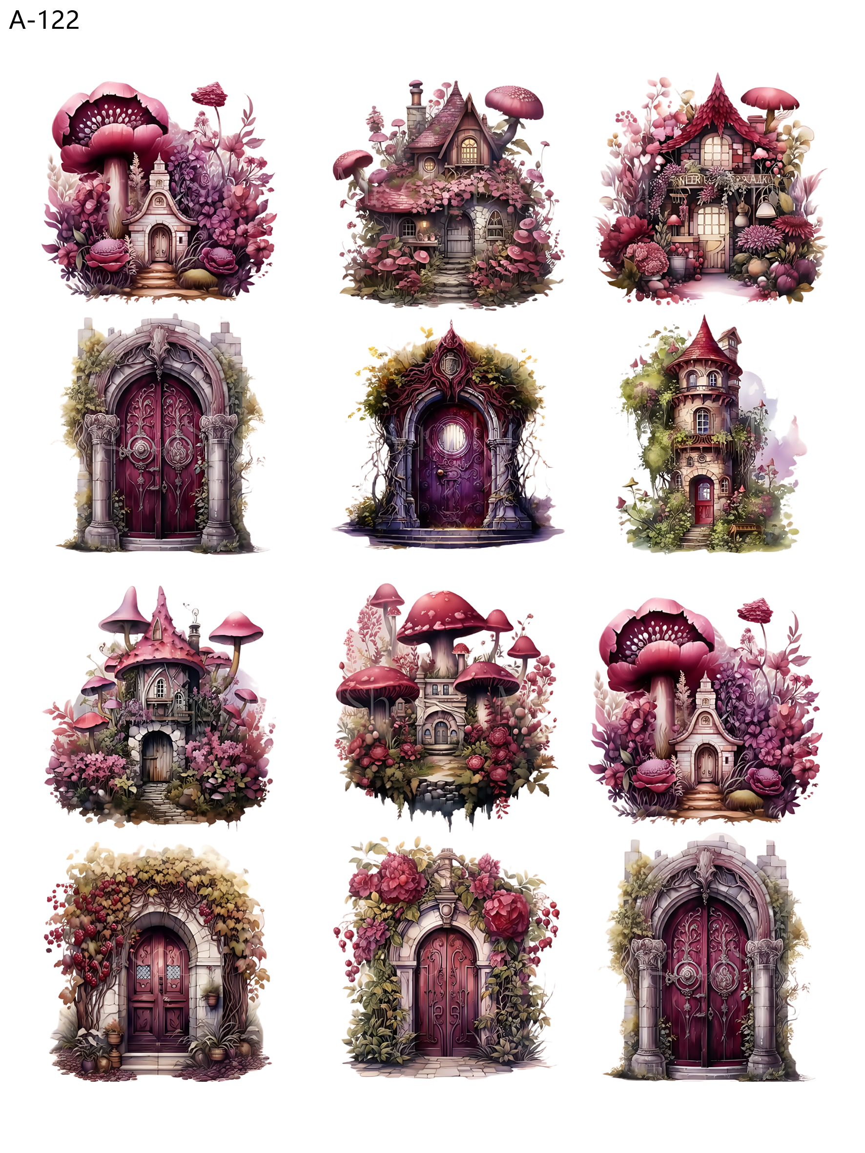 A122 embossed sticker A122 pre-cut embossed sticker (5.91*7.87 inch)