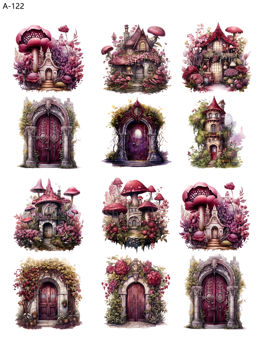 A122 embossed sticker A122 pre-cut embossed sticker (5.91*7.87 inch)