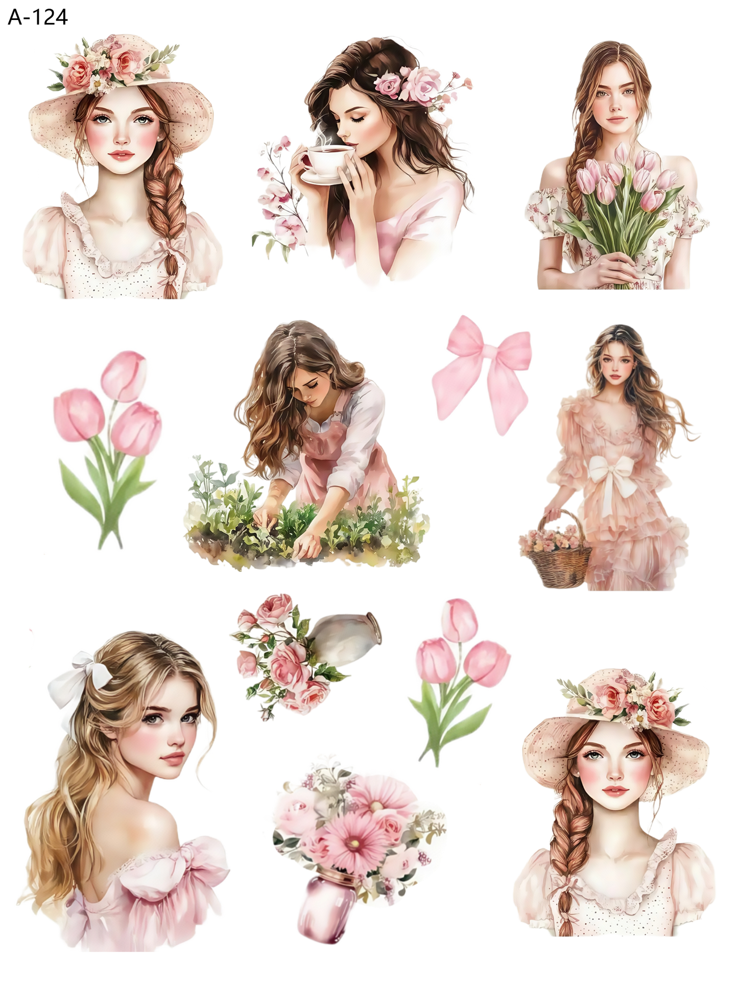 A124 embossed sticker A124 pre-cut embossed sticker (5.91*7.87 inch)