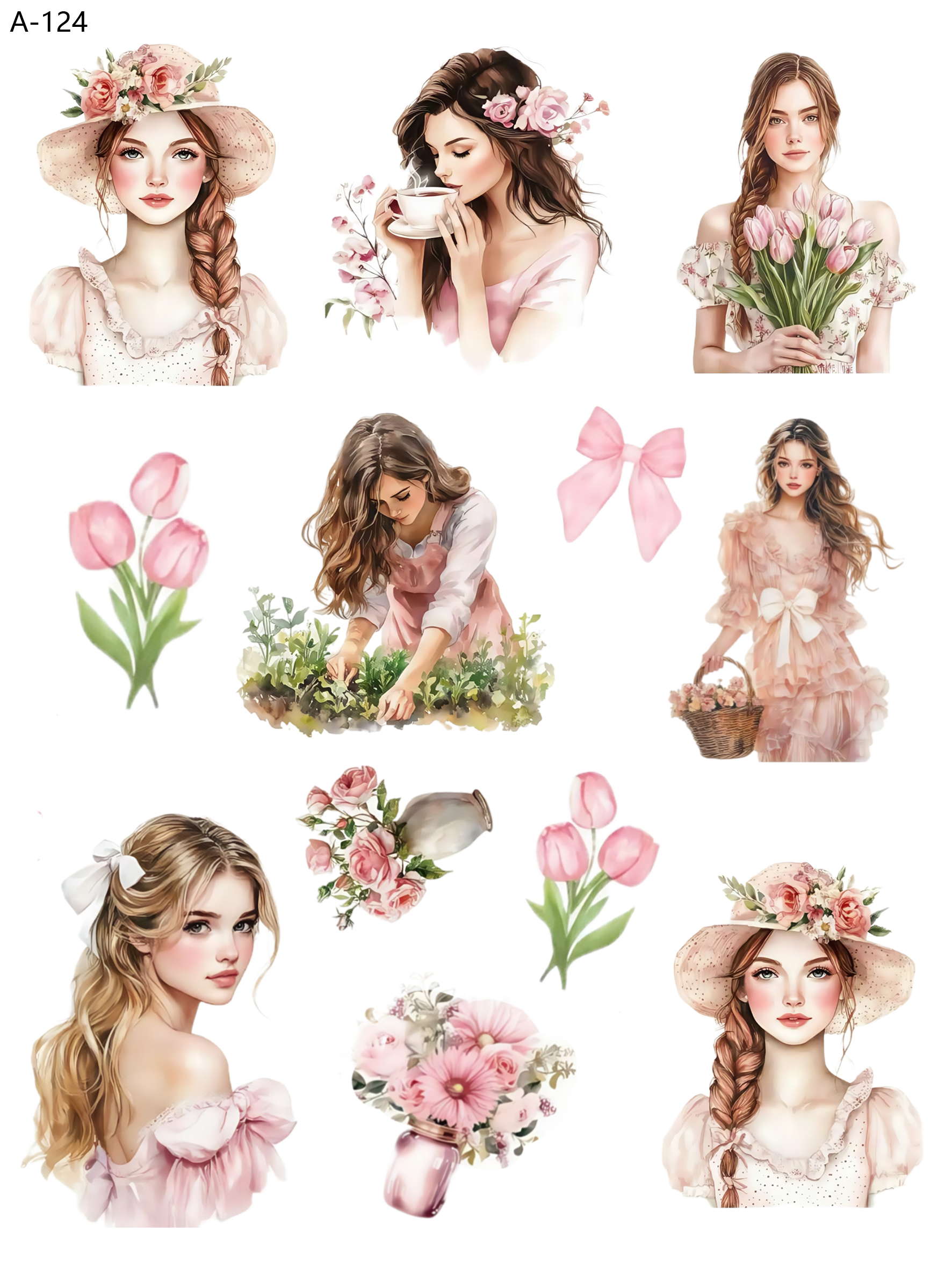 A124 embossed sticker A124 pre-cut embossed sticker (5.91*7.87 inch)