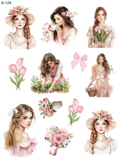 A124 embossed sticker A124 pre-cut embossed sticker (5.91*7.87 inch)