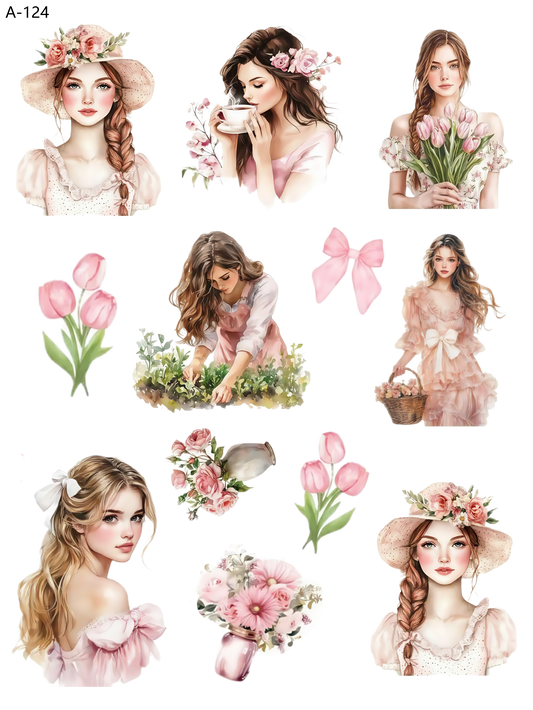 A124 embossed sticker A124 pre-cut embossed sticker (5.91*7.87 inch)