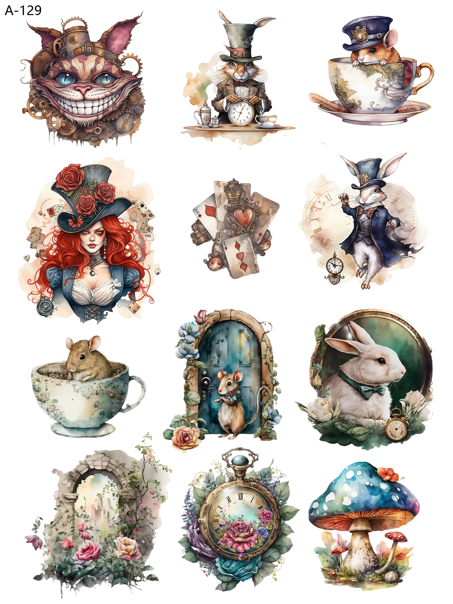 A129 embossed sticker A129 pre-cut embossed sticker (5.91*7.87 inch)