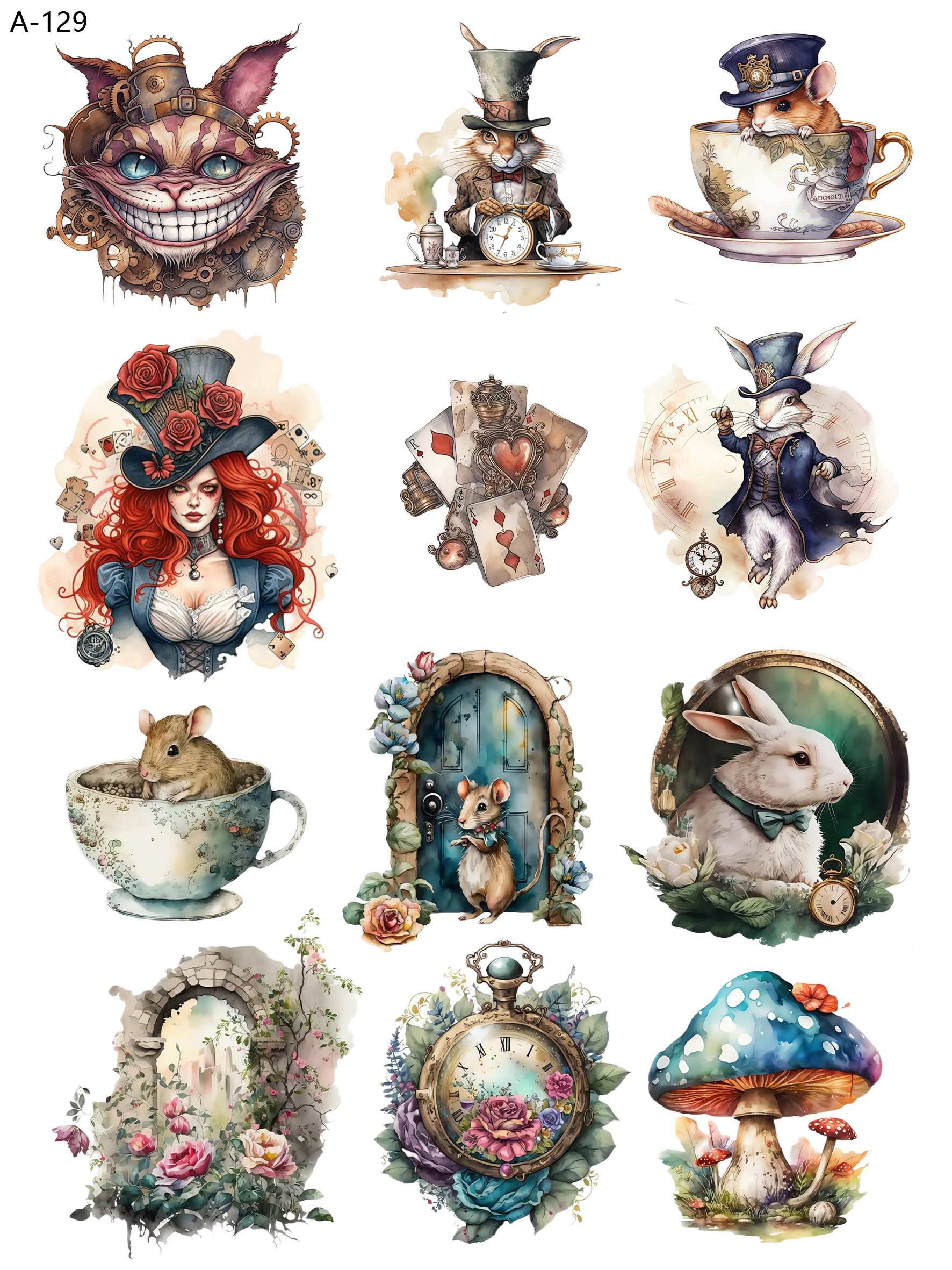 A129 embossed sticker A129 pre-cut embossed sticker (5.91*7.87 inch)