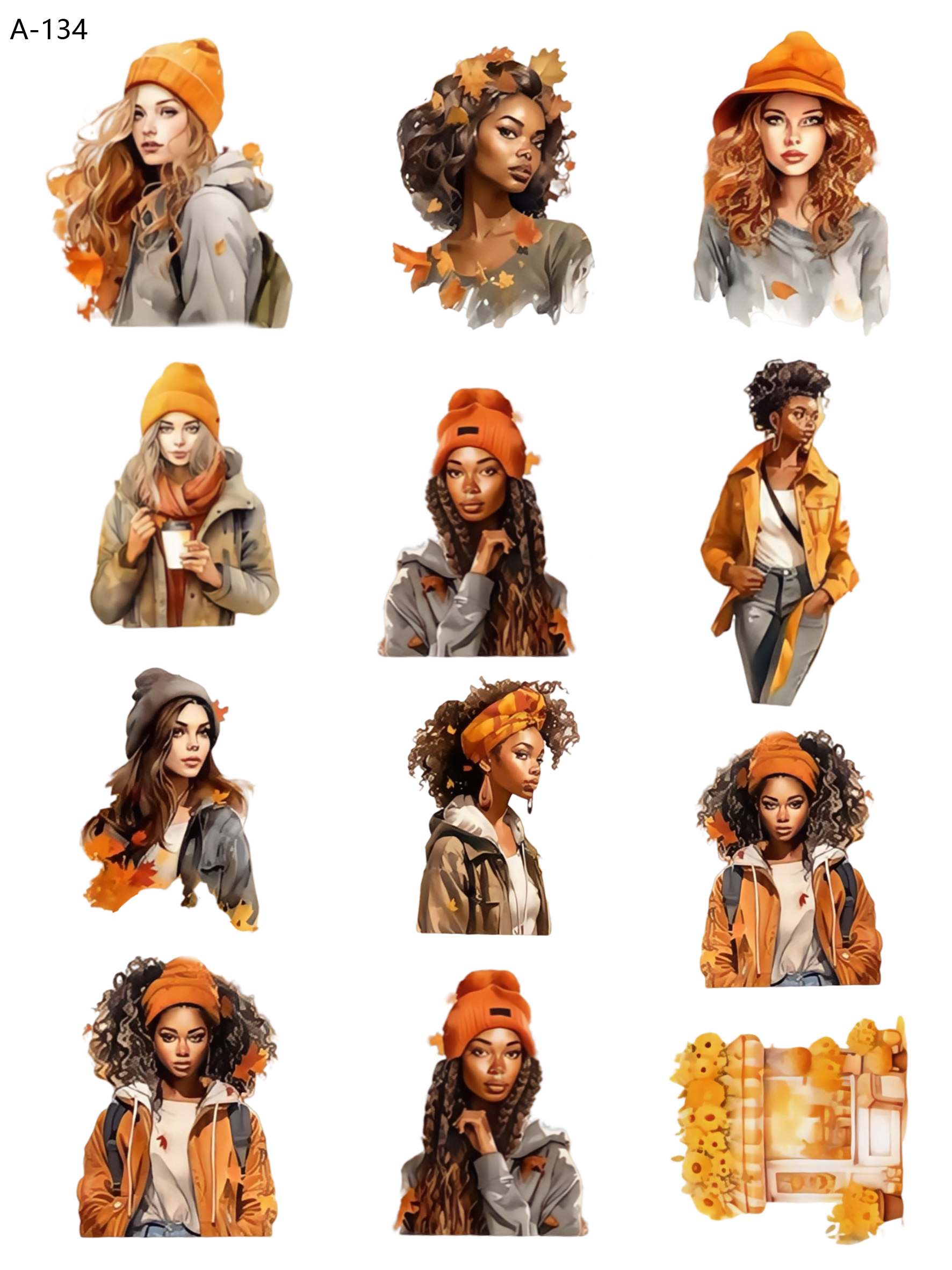 A134 embossed sticker A134 pre-cut embossed sticker (5.91*7.87 inch)