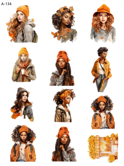 A134 embossed sticker A134 pre-cut embossed sticker (5.91*7.87 inch)