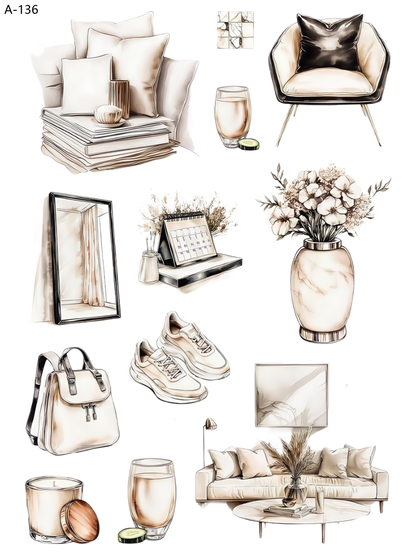 A136 embossed sticker A136 pre-cut embossed sticker (5.91*7.87 inch)