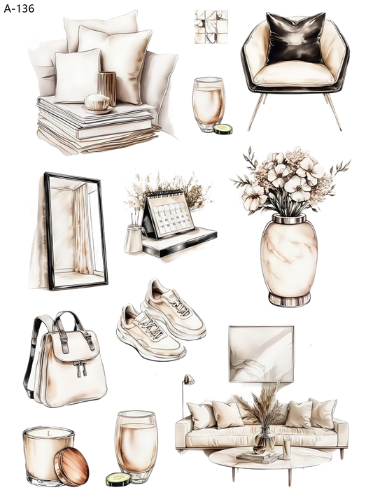 A136 embossed sticker A136 pre-cut embossed sticker (5.91*7.87 inch)