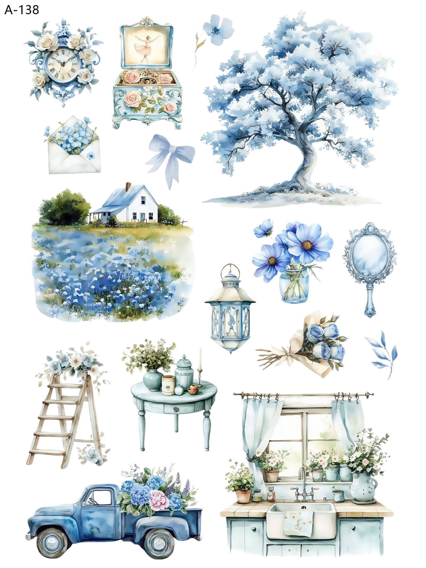 A138 embossed sticker A138 pre-cut embossed sticker (5.91*7.87 inch)