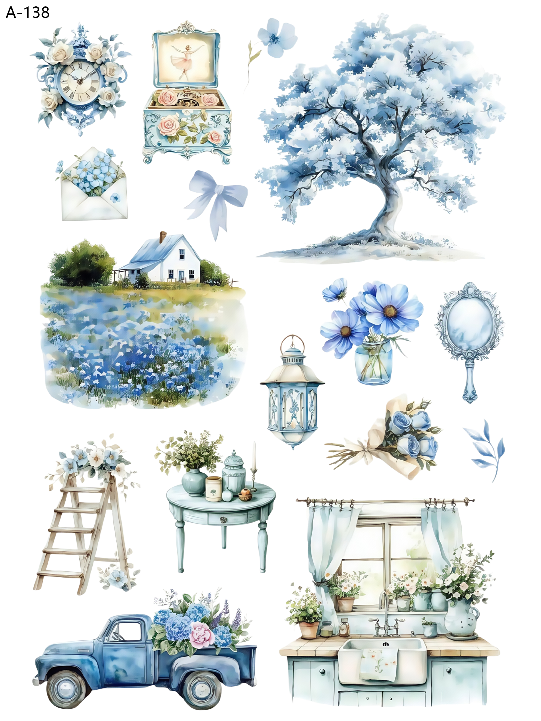 A138 embossed sticker A138 pre-cut embossed sticker (5.91*7.87 inch)