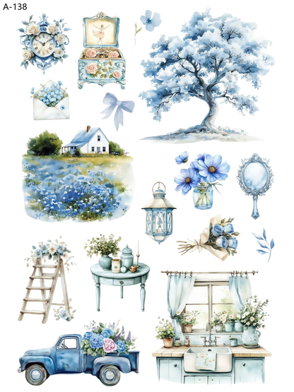 A138 embossed sticker A138 pre-cut embossed sticker (5.91*7.87 inch)