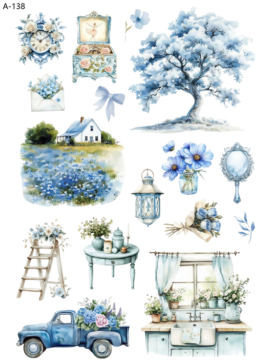 A138 embossed sticker A138 pre-cut embossed sticker (5.91*7.87 inch)