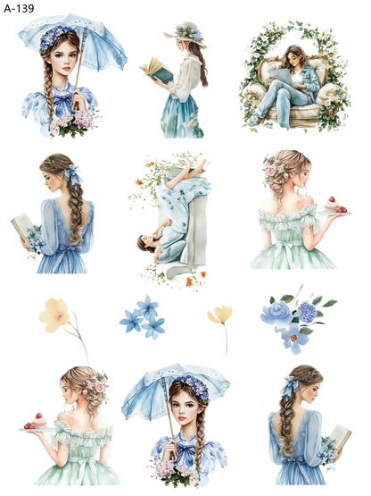 A139 embossed sticker A139 pre-cut embossed sticker (5.91*7.87 inch)