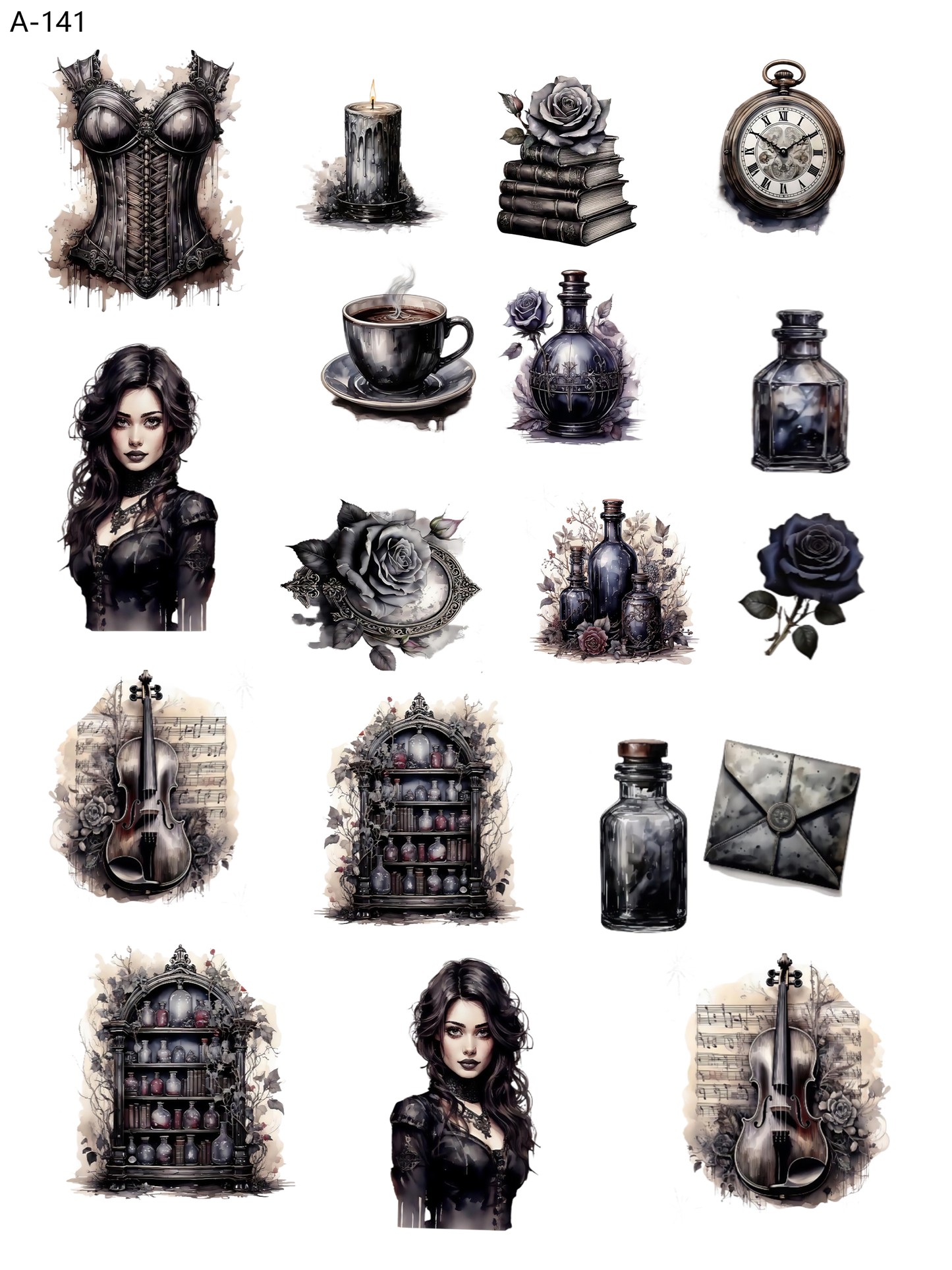 A141 embossed sticker A141 pre-cut embossed sticker (5.91*7.87 inch)