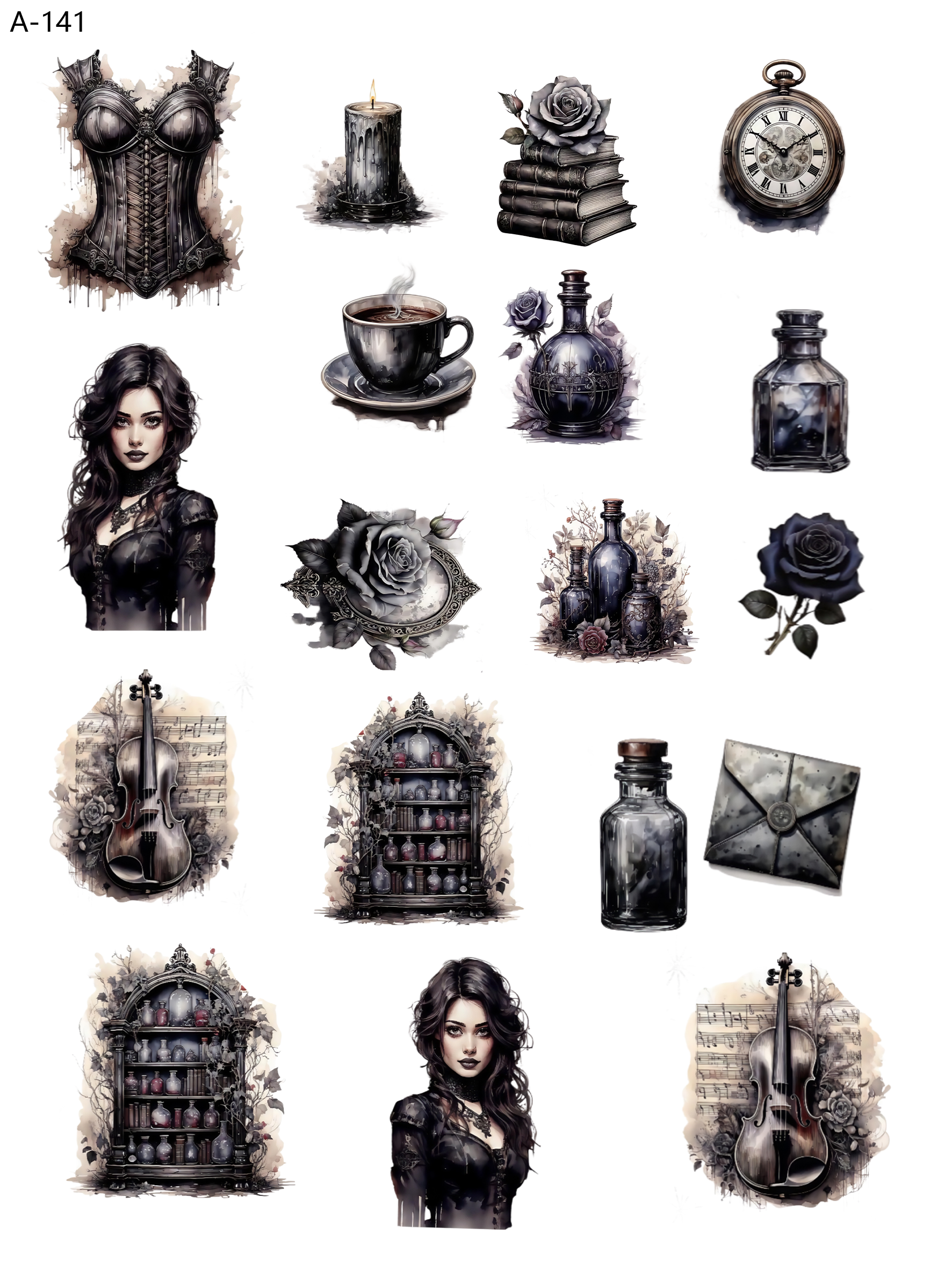 A141 embossed sticker A141 pre-cut embossed sticker (5.91*7.87 inch)