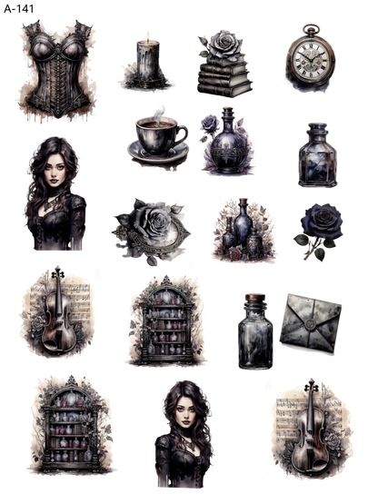 A141 embossed sticker A141 pre-cut embossed sticker (5.91*7.87 inch)