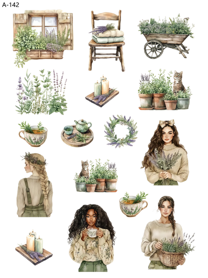 A142 embossed sticker A142 pre-cut embossed sticker (5.91*7.87 inch)