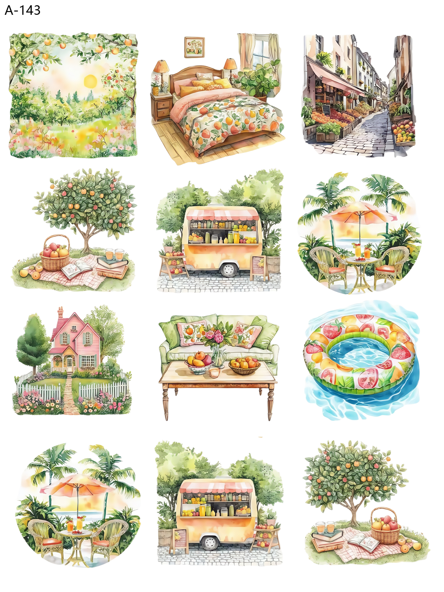 A143 embossed sticker A143 pre-cut embossed sticker (5.91*7.87 inch)