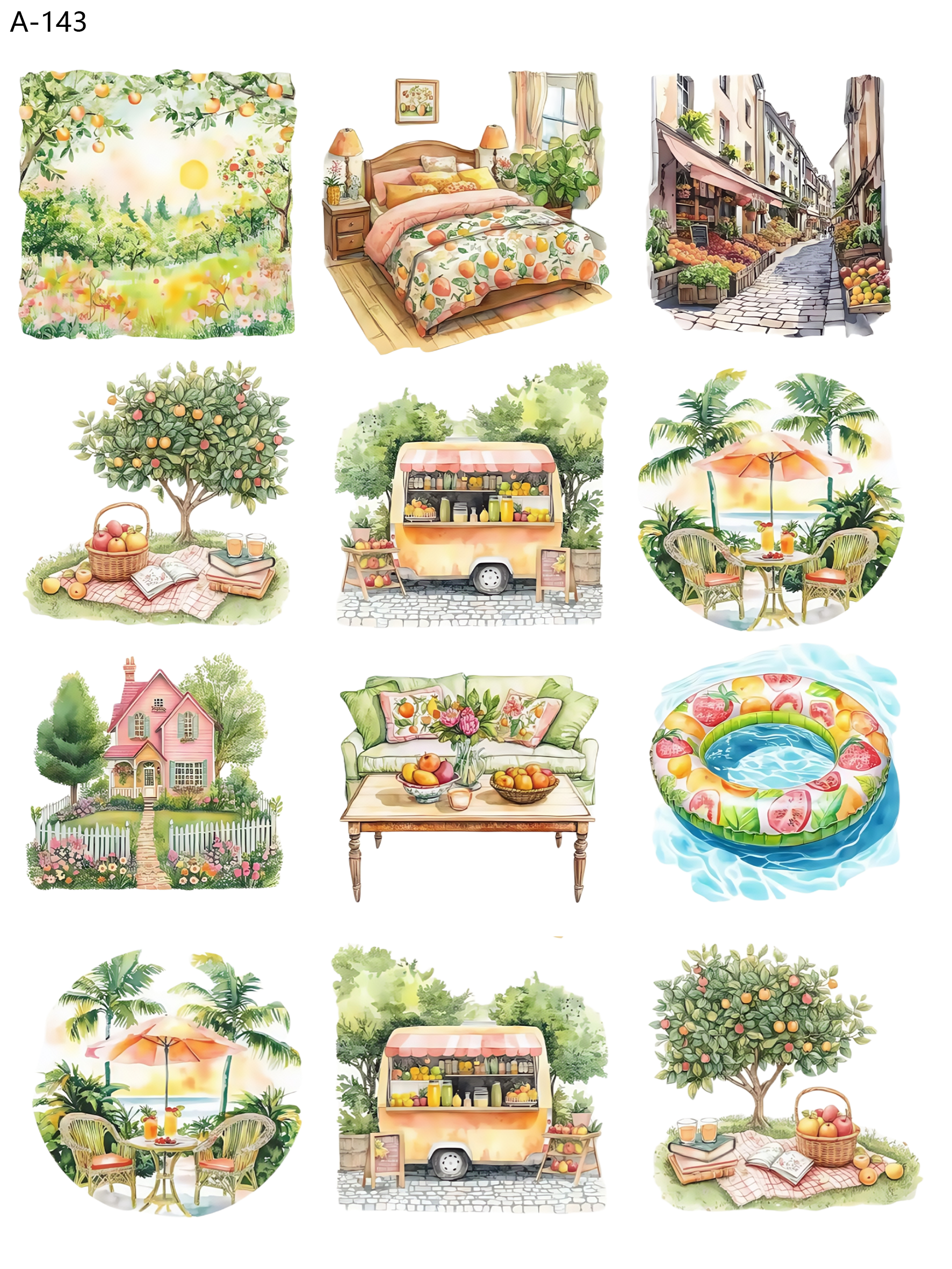 A143 embossed sticker A143 pre-cut embossed sticker (5.91*7.87 inch)