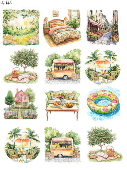 A143 embossed sticker A143 pre-cut embossed sticker (5.91*7.87 inch)