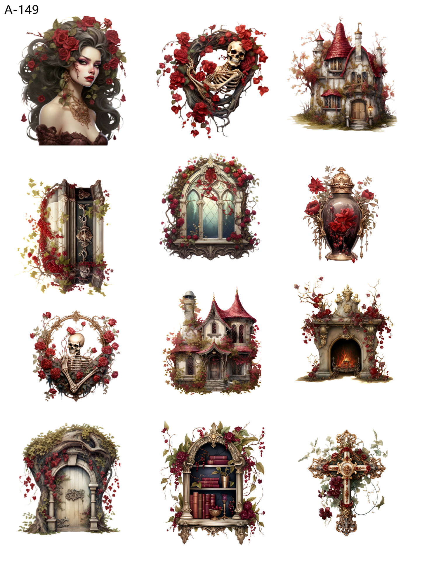 A149 embossed sticker A149 pre-cut embossed sticker (5.91*7.87 inch)