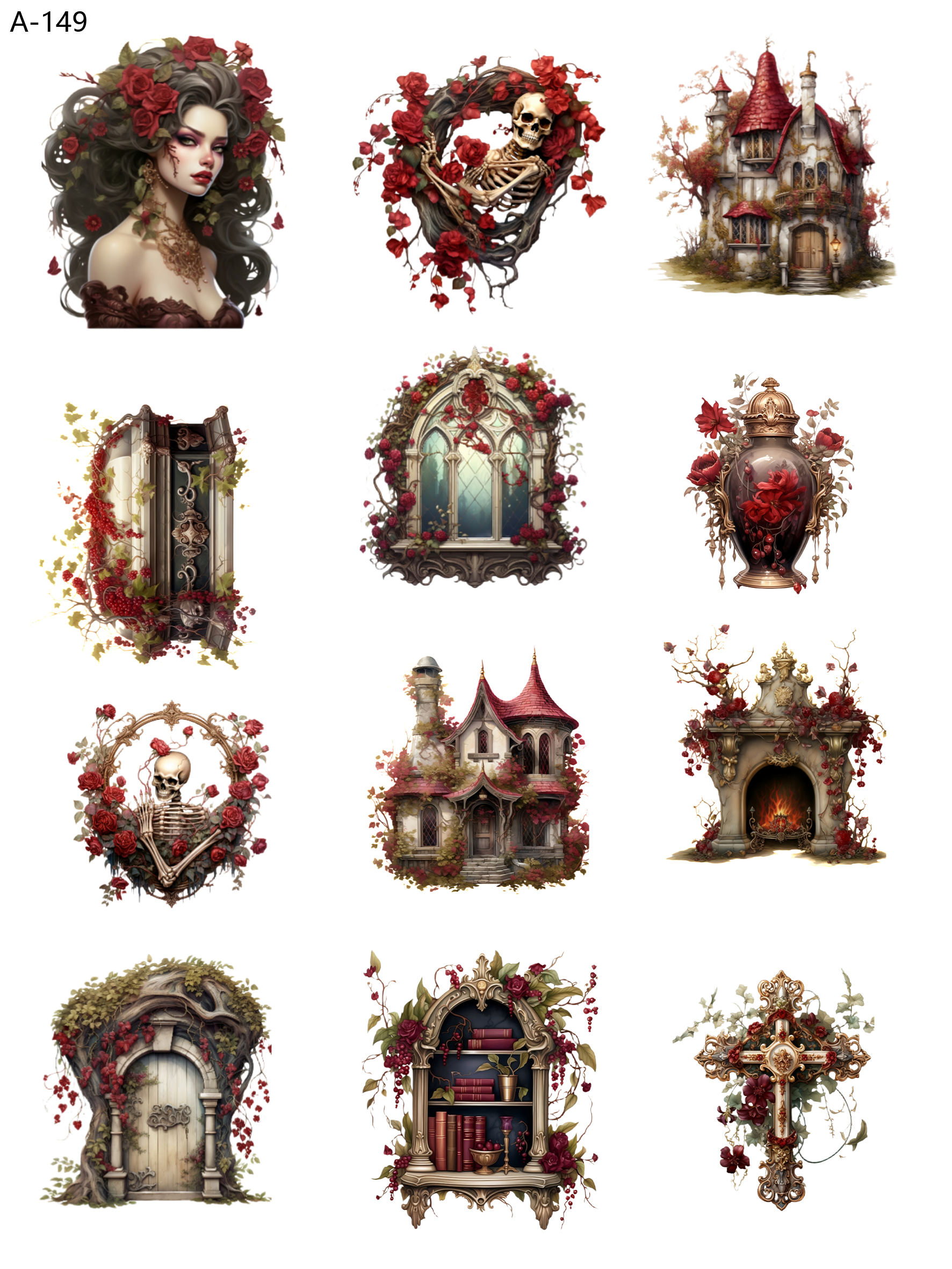 A149 embossed sticker A149 pre-cut embossed sticker (5.91*7.87 inch)