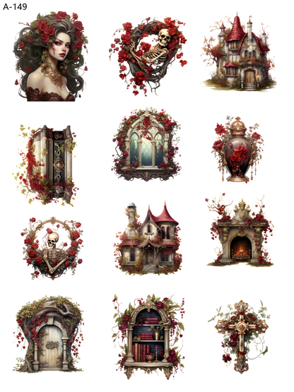 A149 embossed sticker A149 pre-cut embossed sticker (5.91*7.87 inch)