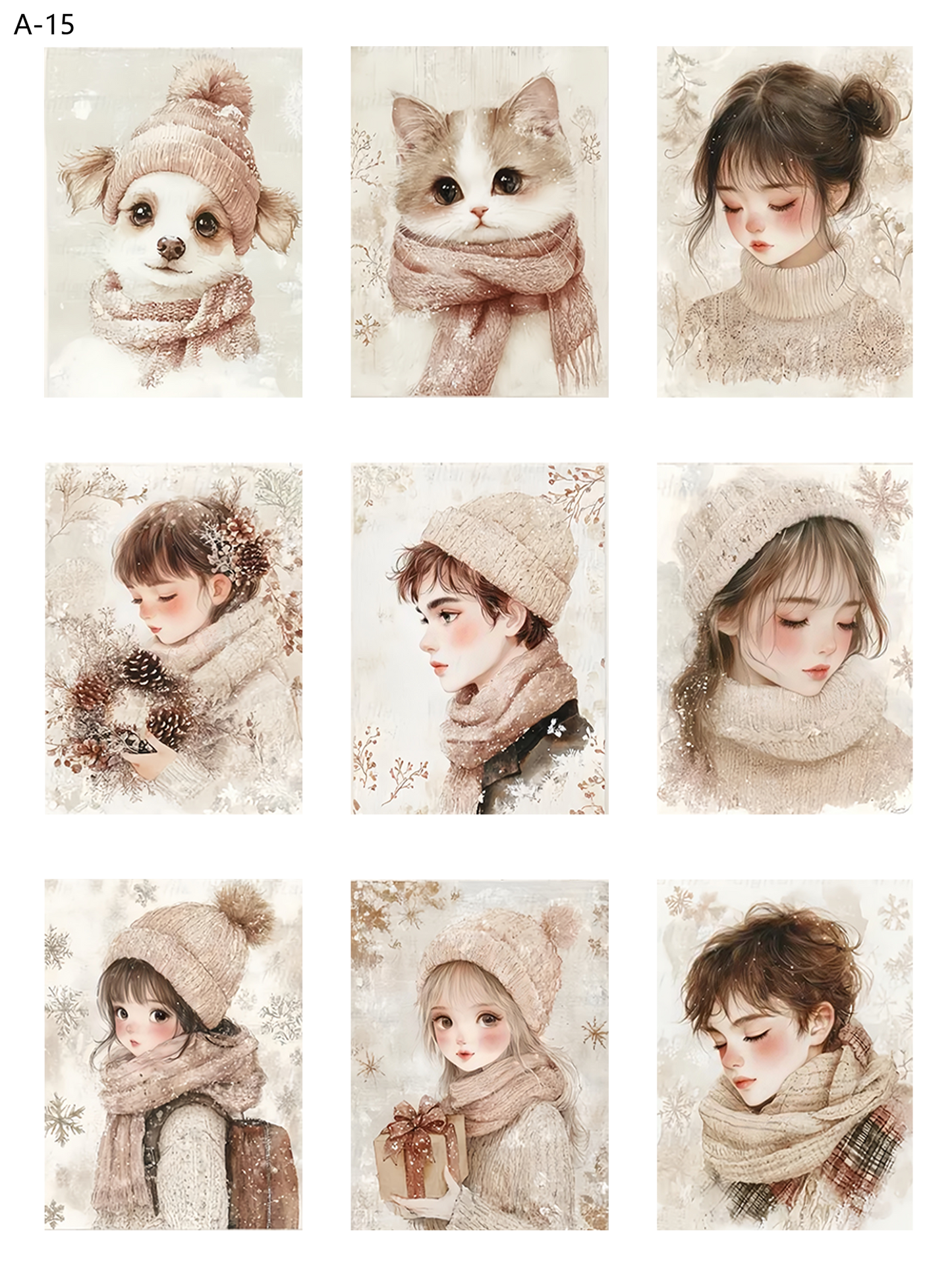 A15 embossed sticker A15 pre-cut embossed sticker (5.91*7.87 inch)