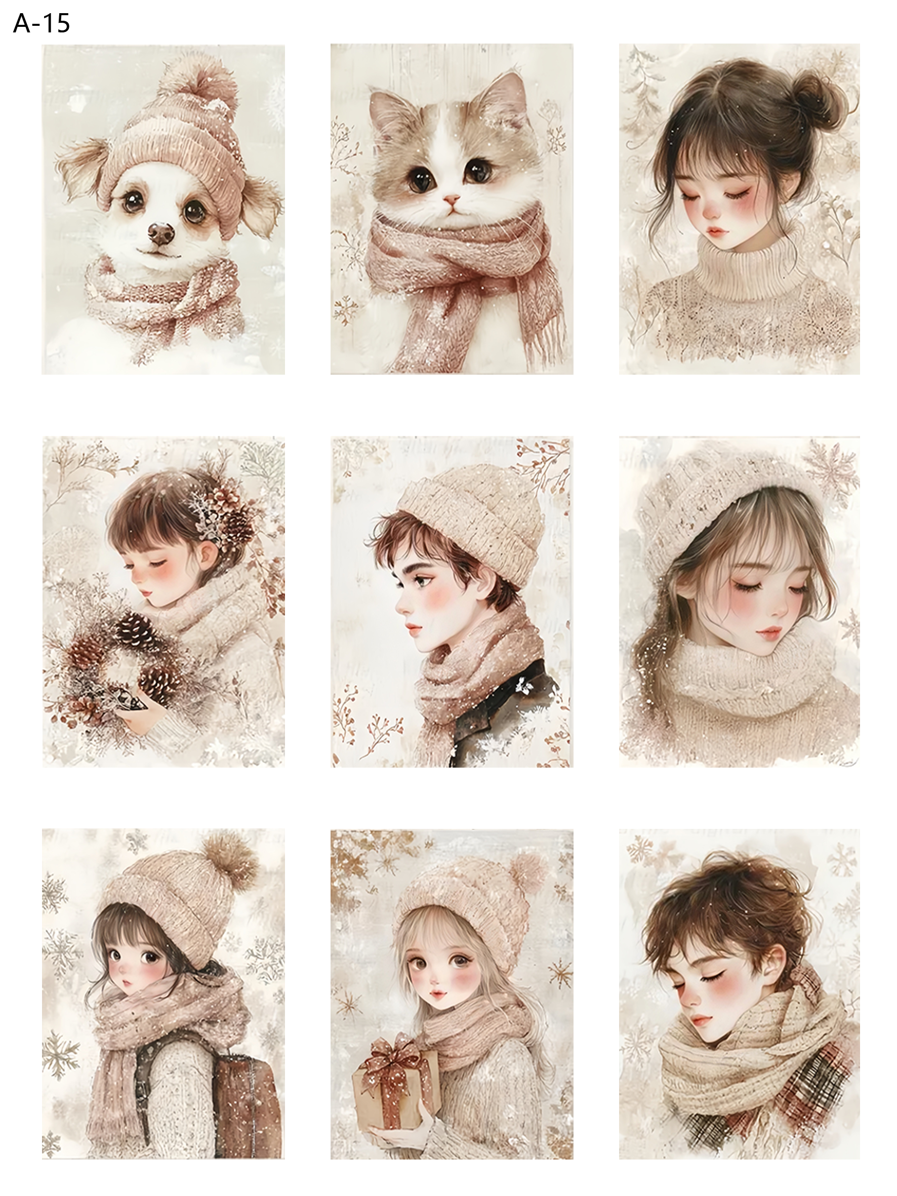 A15 embossed sticker A15 pre-cut embossed sticker (5.91*7.87 inch)