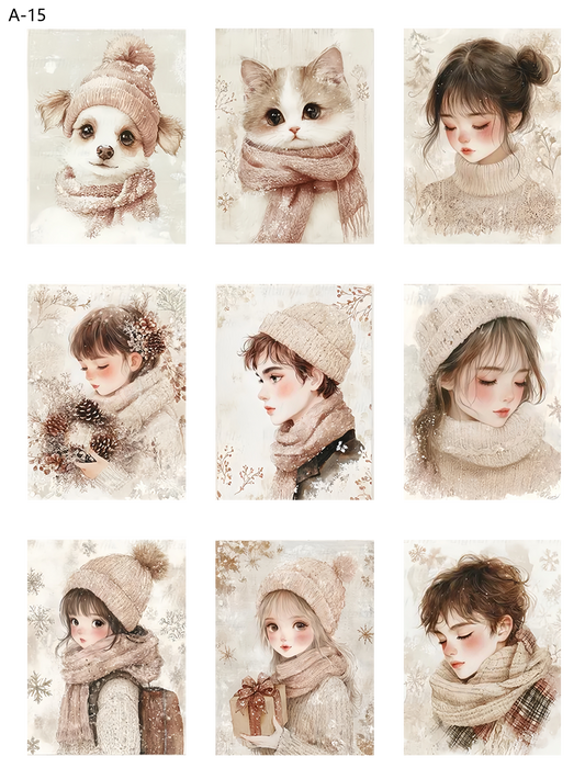 A15 embossed sticker A15 pre-cut embossed sticker (5.91*7.87 inch)