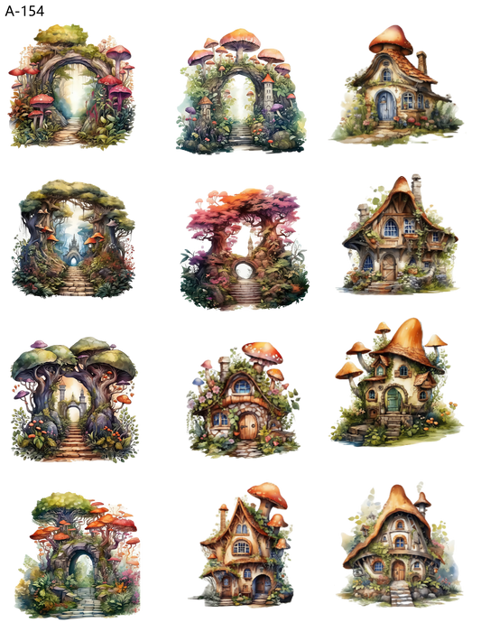 A154 embossed sticker A154 pre-cut embossed sticker (5.91*7.87 inch)