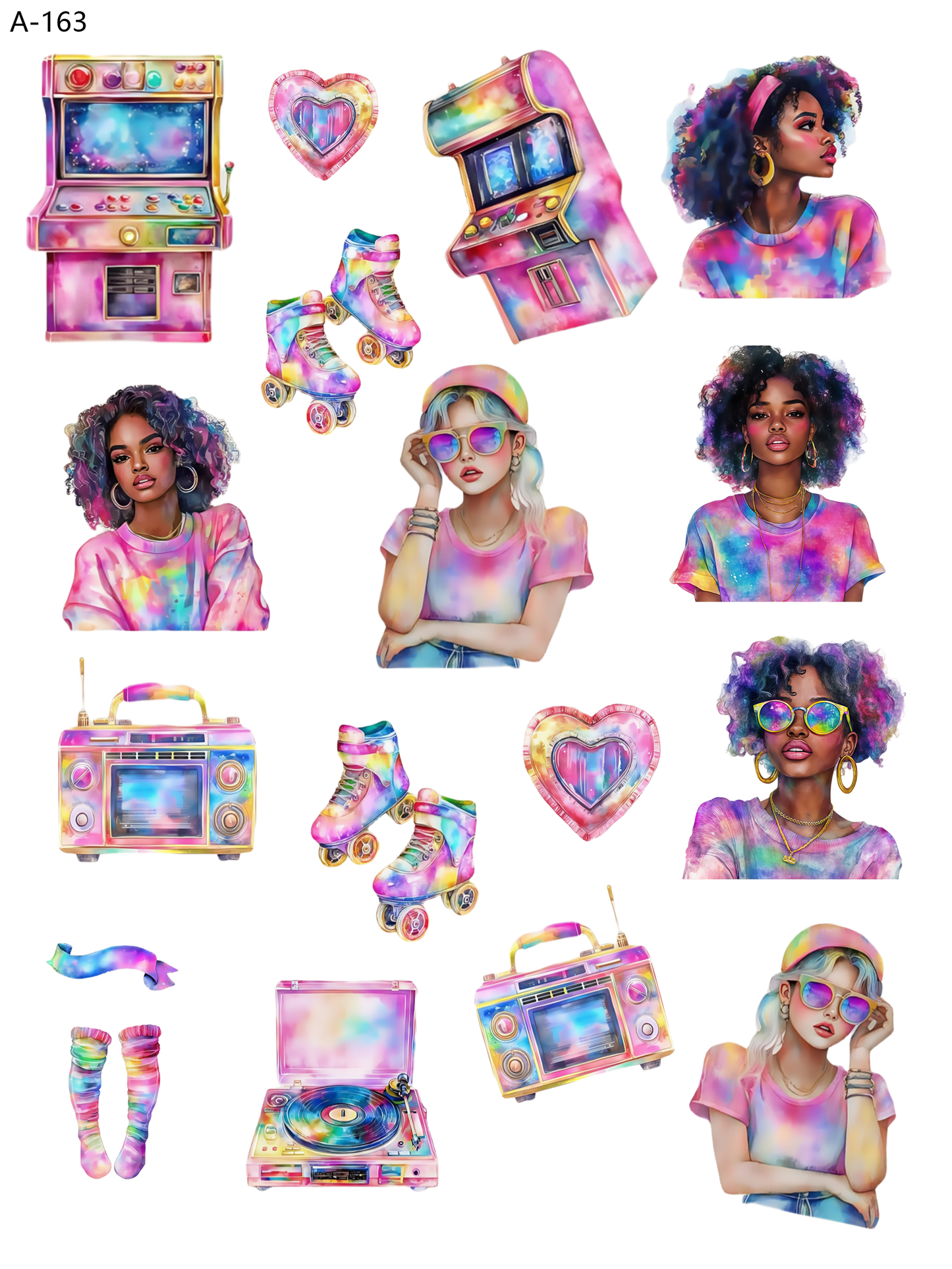 A163 embossed sticker A163 pre-cut embossed sticker (5.91*7.87 inch)