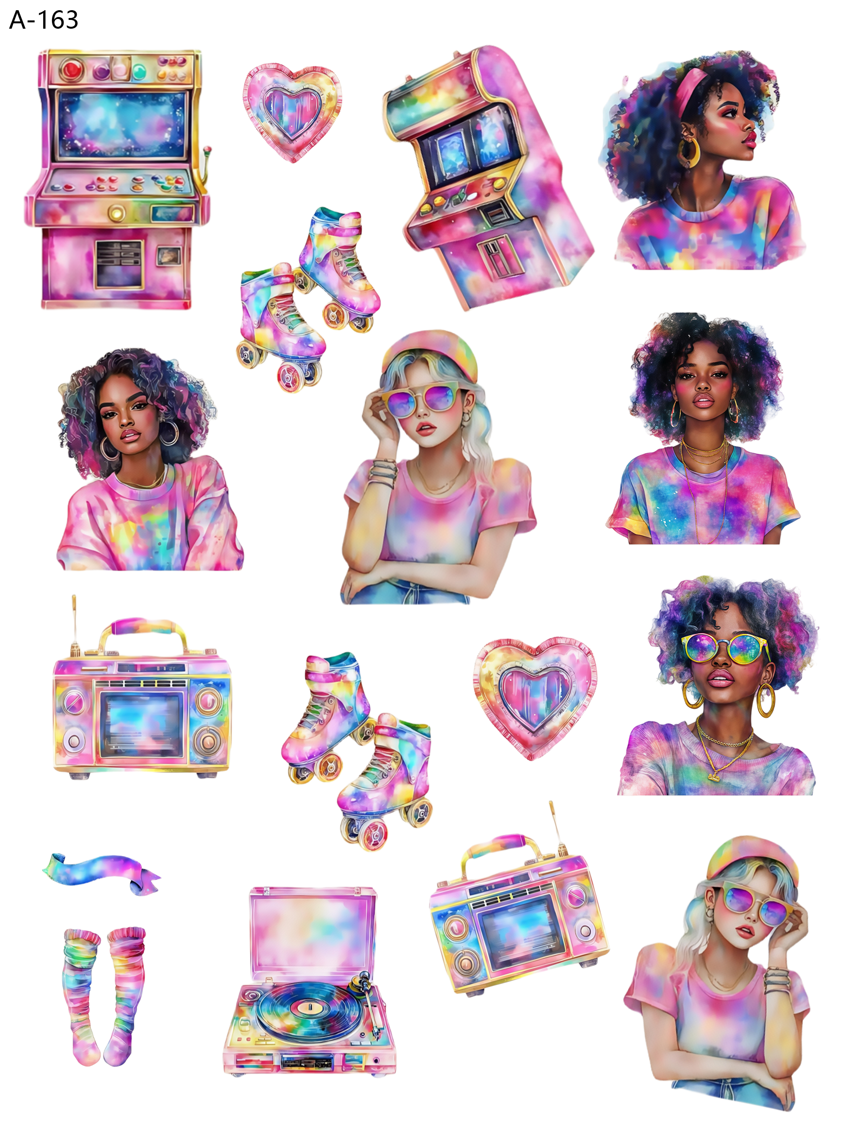 A163 embossed sticker A163 pre-cut embossed sticker (5.91*7.87 inch)