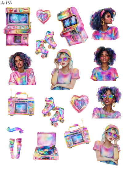 A163 embossed sticker A163 pre-cut embossed sticker (5.91*7.87 inch)